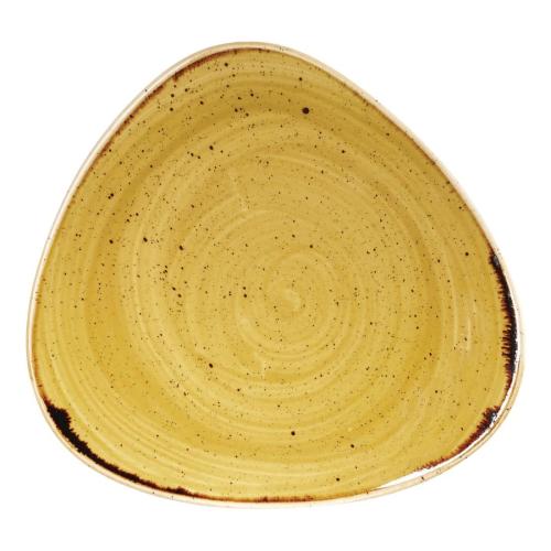 Churchill Stonecast Mustard Seed Triangle Plate - 7.75" 192mm (Box 12) (Direct)