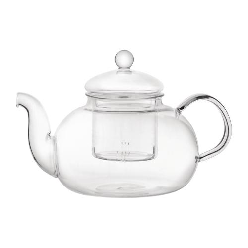 Utopia Long Island Glass Teapot - 1Ltr (Box 6)