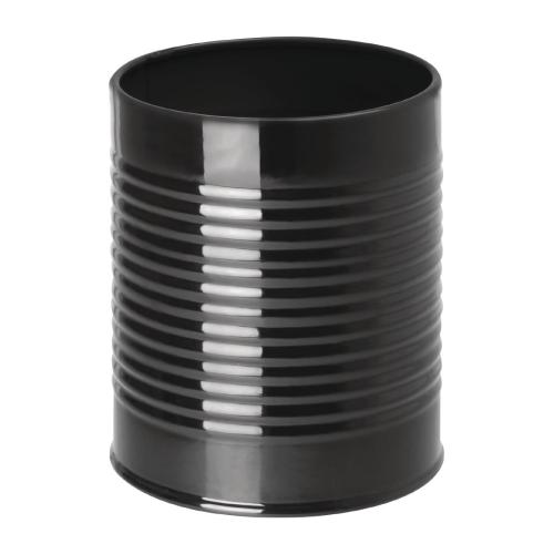 Olympia Tin Can Table Tidy Black - 110(H)x90(W)mm