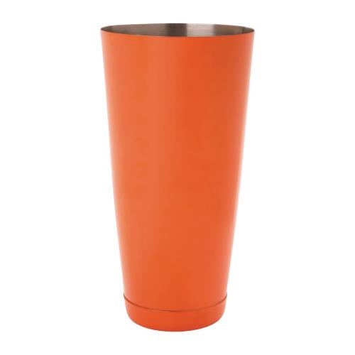 Orange Powder Coated Boston Can - 28oz St/St