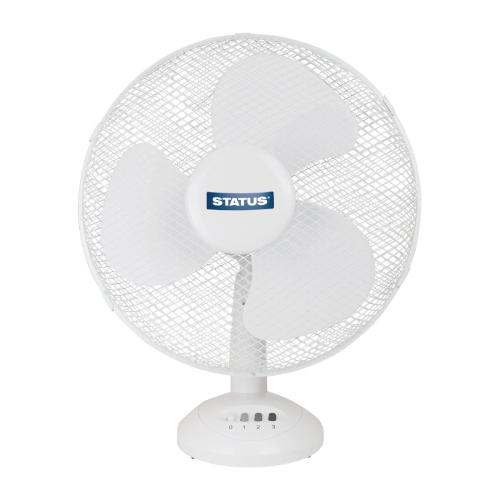 Status Oscillating Desktop Fan White - 12"