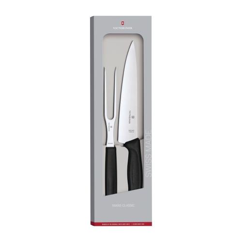 Victorinox Swiss Classic Black Handle Carving Set 2 Pieces