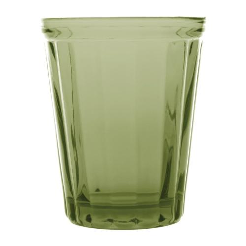 Olympia Cabot Panelled Tumbler Green - 260ml 8.7fl oz (Box 6)