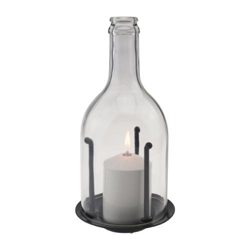 Candola Ino Clear Bottle Glass Candle Miracle Lamp - 205mm 8"