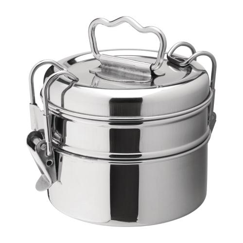 Utopia Tiffin Tin 2-tier - 4 1/4" 110mm H145mm (Box 6) (B2B)