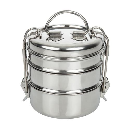 Utopia Tiffin Tin 3-tier - 4 1/4" 110mm H190mm (Box 6)