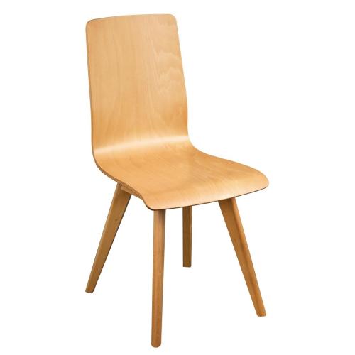 Fameg Wooden Flow Bentwood Sidechair Natural Beech (Pack 2)