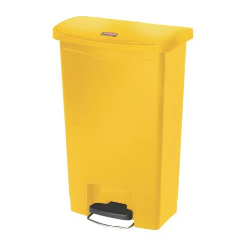 Rubbermaid Slim Jim Step on Resin Front Pedal Yellow - 50Ltr