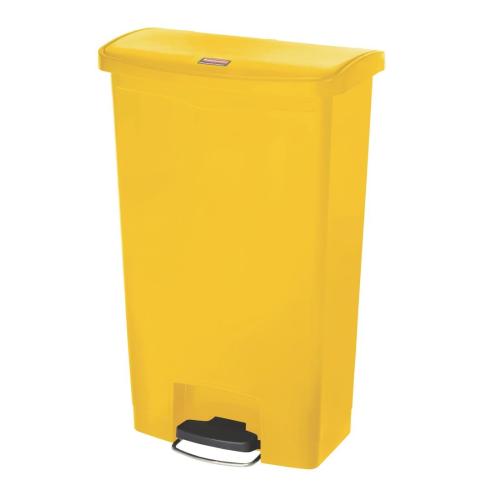 Rubbermaid Slim Jim Step on Resin Front Pedal Yellow - 68Ltr