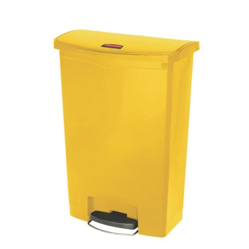 Rubbermaid Slim Jim Step on Resin Front Pedal Yellow - 90Ltr