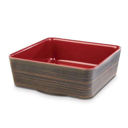 APS+ Square Bowl Oak/Red - 1.5Ltr 200x200mm