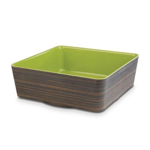 APS+ Square Bowl Oak/Green - 4Ltr 265x265mm