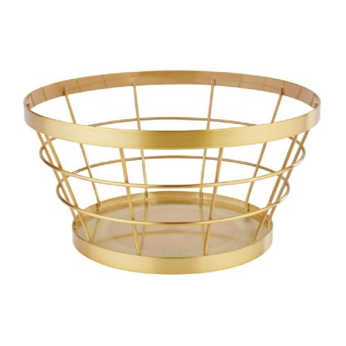 APS+ Metal Basket Gold Brushed 210mm d 110mm h (B2B)