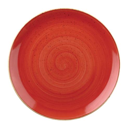 Churchill Stonecast Berry Red Coupe Plate - 288mm 11 1/4" (Box 12) (Direct)