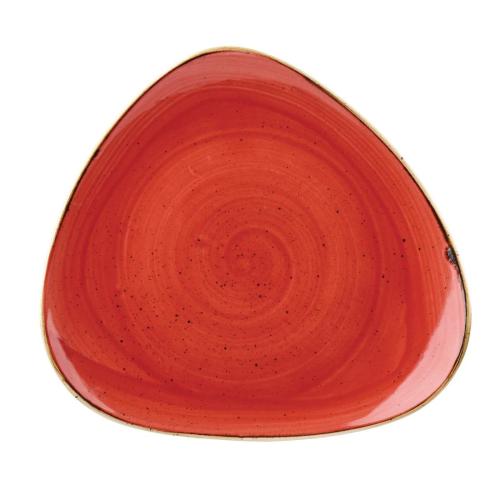 Churchill Stonecast Berry Red Triangle Plate - 12.25" 311mm (Box 6) (Direct)