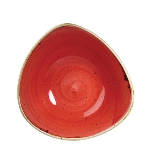 Churchill Stonecast Berry Red Triangle Bowl - 9.25" 235mm (Box 12) (Direct)