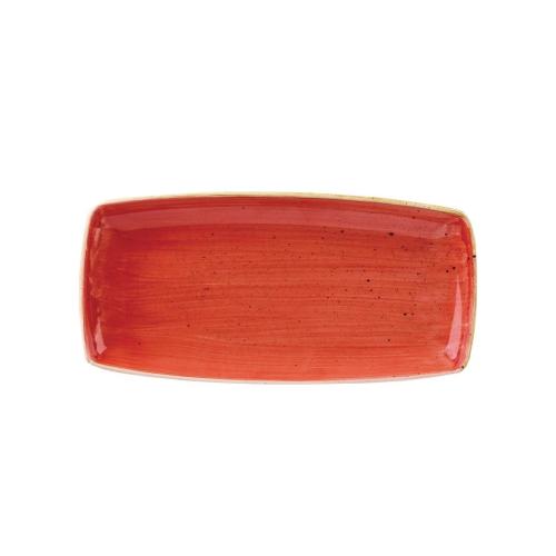 Churchill Stonecast Berry Red Oblong Plate - 350x185mm (Box 6) (Direct)