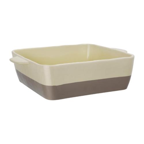 Olympia Cookware Square Eared 2-tone Roaster Cream/Grey 320x265x90mm 4.2Lt 148oz