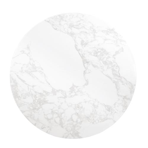 Bolero Table Round White Marble - 600mm