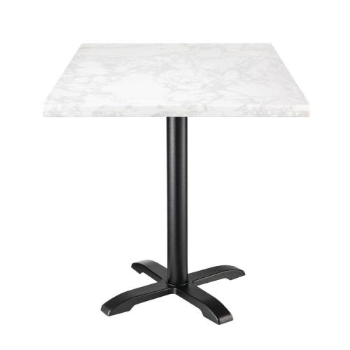 Bolero Table Square White Marble - 600mm