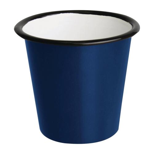 Olympia Enamel Blue/Black Sauce Cup - 115ml 4oz (Box 6)