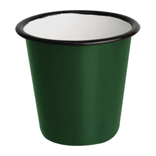 Olympia Enamel Green/Black Sauce Cup - 115ml 4oz (Box 6)