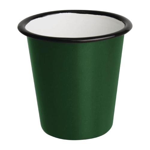 Olympia Enamel Green/Black Tumbler - 310ml 11oz (Box 6)