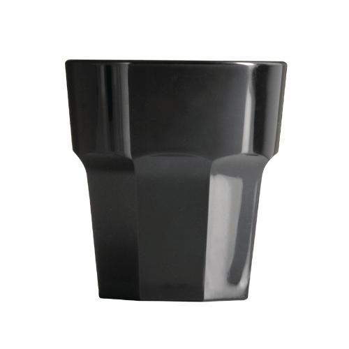 BBP Rocks Tumbler Black Polycarbonate - 256ml 9oz (Box 36)