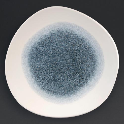 Churchill Raku Topaz Blue Round Trace Plate - 10 3/8" (Box 12) (Direct)