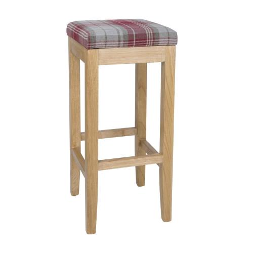 Bolero Austin High Stool Wine Tartan (Single)