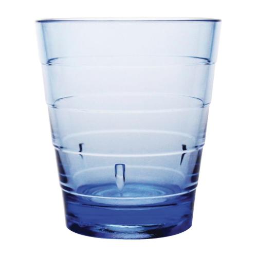 Olympia Kristallon PC Ringed Tumbler - 285ml 9.6fl oz Blue (Box 6)