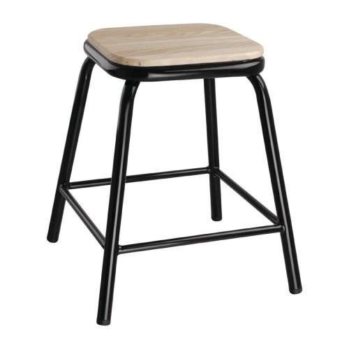 Bolero Cantina Low Stool Black (Box 4)