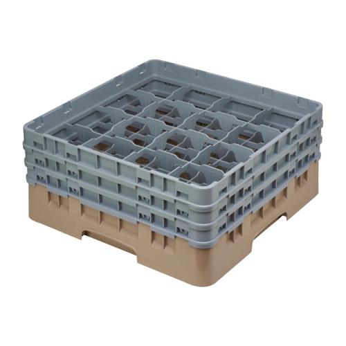 Cambro Camrack Beige 16 Compartments Max Glass Height - 174mm (B2B)