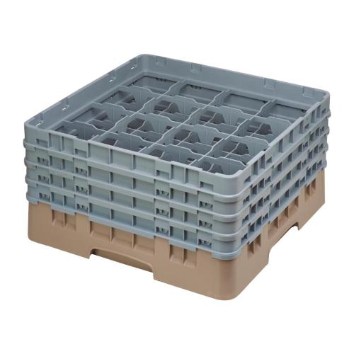 Cambro Camrack Beige 16 Compartments - Max Glass Height 215 (B2B)