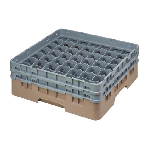 Cambro Camrack Beige 49 Compartments Max Glass - Height 133mm