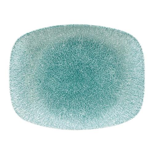 Raku Jade Green Chefs Oblong Plate - 26.1x20.2cm 10 1/4x8" (Box 12) (Direct)