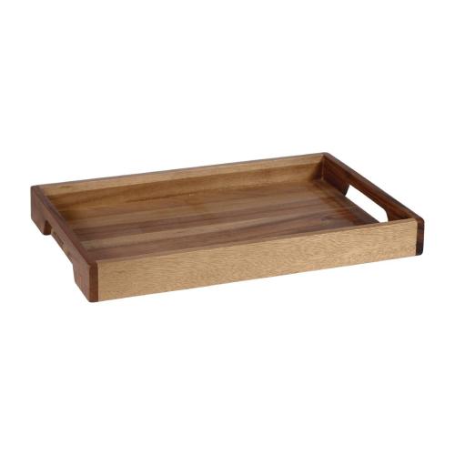 Churchill Alchemy Wood Solid Base Handled Tray 10 1/5"x15 3/5" (Box 4) (Direct)