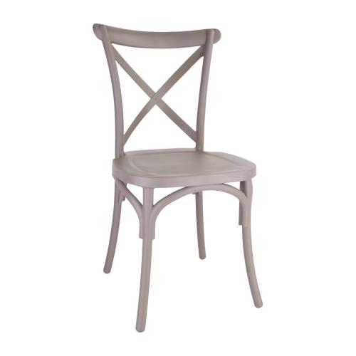 Bolero PP Crossback Side Chair Capuccino (Pack 4)