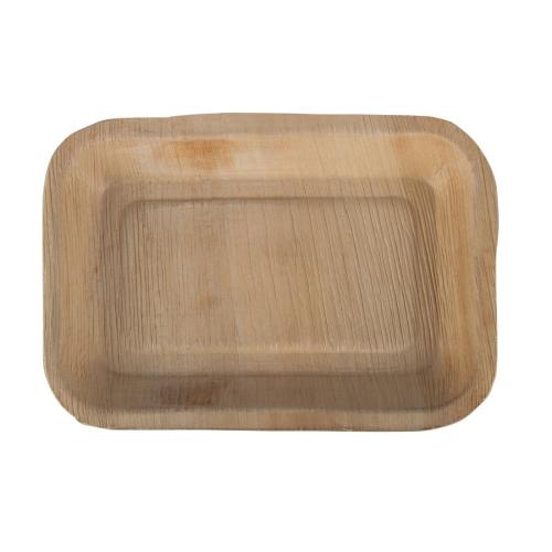 Fiesta Compostable Palm Leaf Plates Rectangular - 250x160mm (Pack 100)