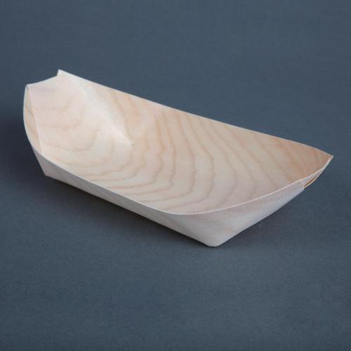 Fiesta Compostable Poplar Wooden Boat - 190mm (Pack 100)