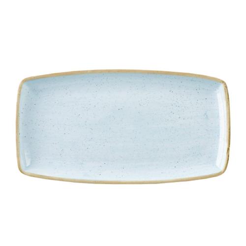 Churchill Stonecast Squared Oblong Plate Duck Egg Blue 350x185mm (Box 6)(Direct)