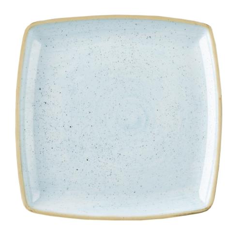 Stonecast Deep Square Plate Duck Egg Blue 268mm 10 1/2" (Box 6)(Direct)