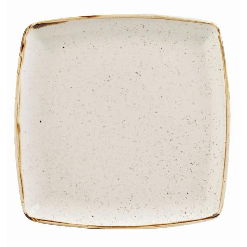 Stonecast Deep Square Plate Barley White 268mm 10 1/2" (Box 6)(Direct)