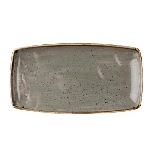 Stonecast Squared Oblong Plate Peppercorn Grey 350x185mm (Box 6)(Direct)