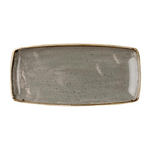 Stonecast Squared Oblong Plate Peppercorn Grey 295x150mm (Box 12)(Direct)