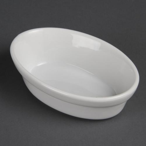 Olympia Whiteware Oval Pie Bowl - 44x145x104mm (Box 6)