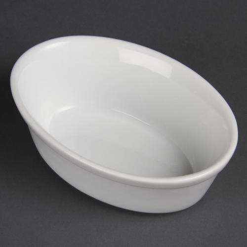 Olympia Whiteware Oval Pie Bowl - 52x161x116mm (Box 6)