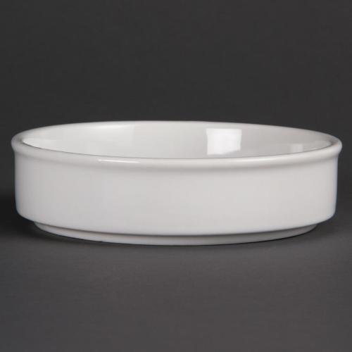 Olympia Tapas Stacking Dish White - 134x30mm 5 3/10x 1 1/8" (Box 6)