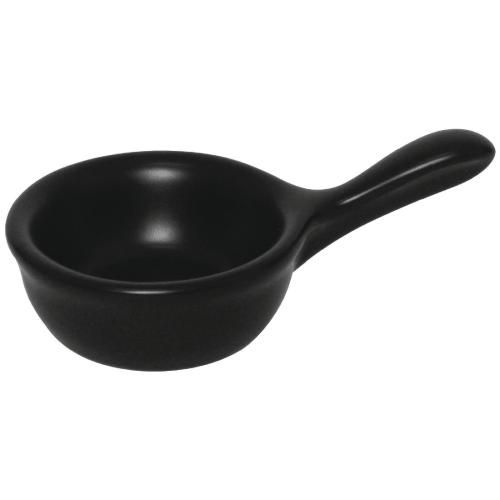 Olympia Tapas Pan Shape Miniature Matt Black - 35x115x68mm 35ml 1.2oz (Box 12)