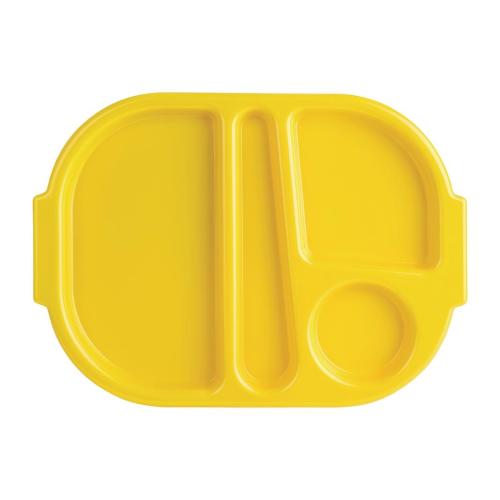 Olympia Kristallon Food Compartment Tray Small Yellow (Pack 10)